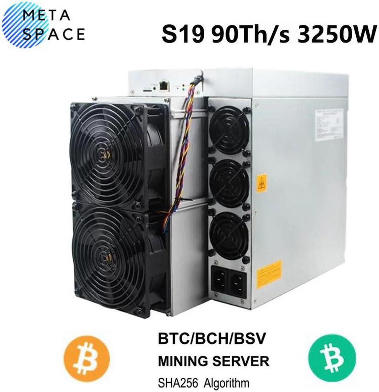 New Bitmain Antminer S19 90Th/s 3250W Asic Miner Bitcoin Mining BTC Miner SHA-256 Algorithm BITMAIN S19 90T Better Than Antminer S17 PRO T19 S17