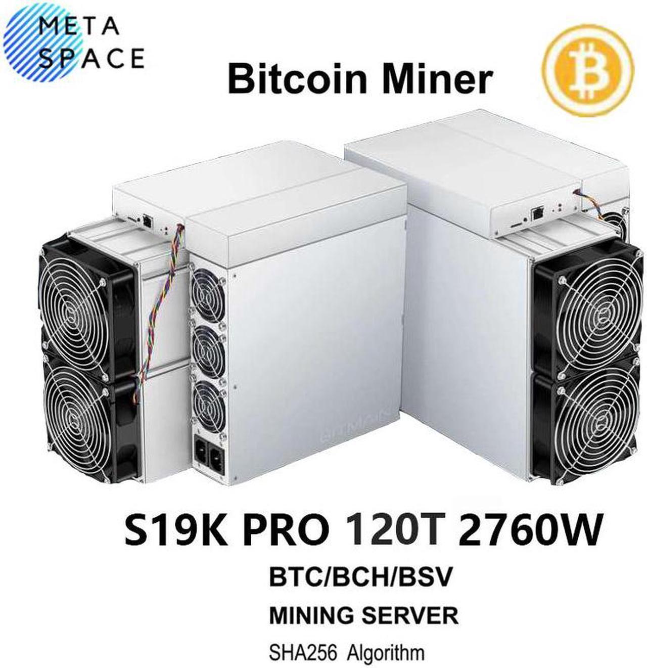 New Bitmain Antminer S19K Pro 120TH/S 2760W BTC BCH Miner SHA256 Bitcoin Asic Mining S19K Miner Bitcoin Miner With PSU Better than S9 S19 S17 S19J