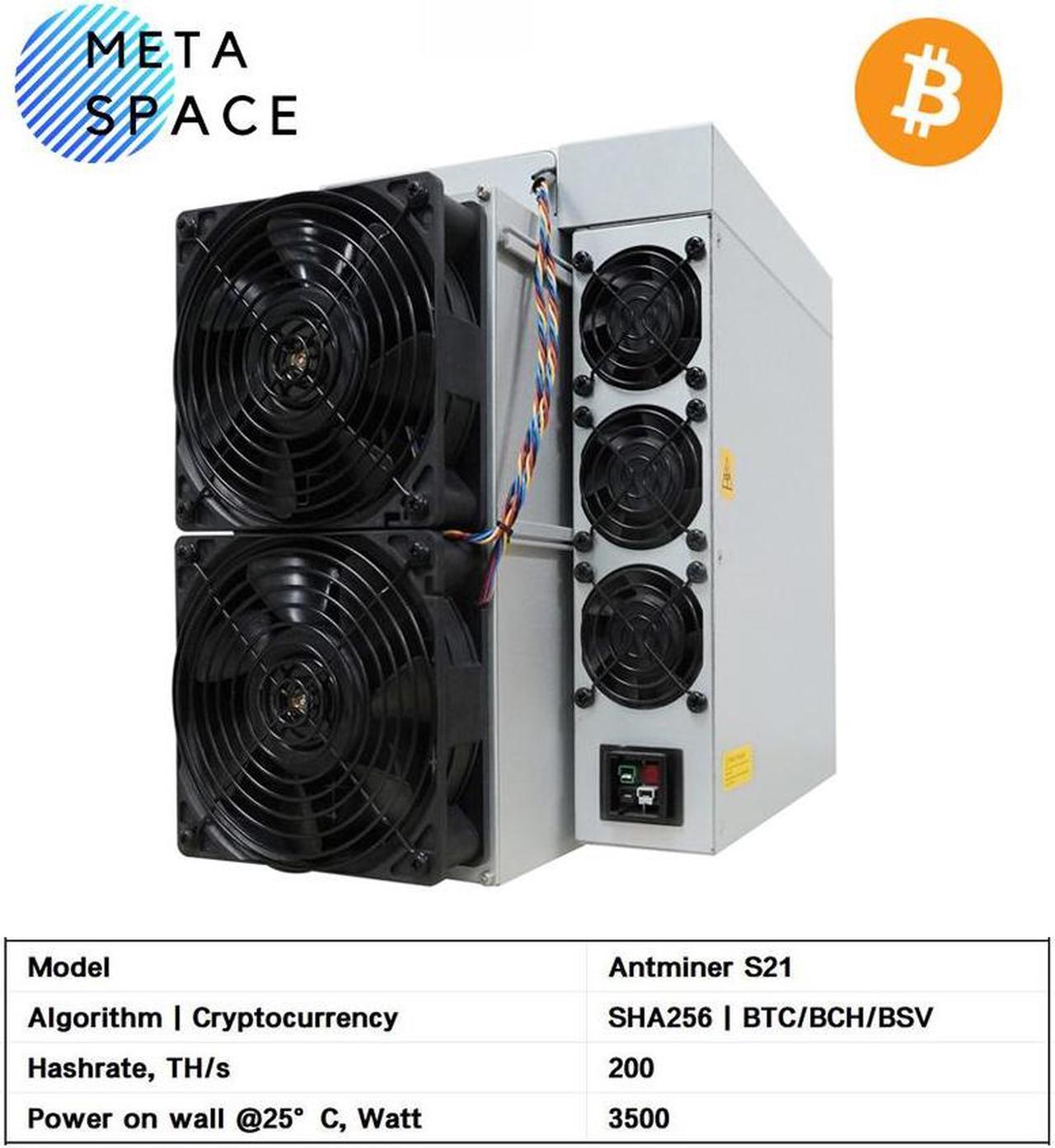 New Bitmain Antminer BCH BTC Miner Antminer S21 200Th/s 3550W Best Profitable Bitcoin Miner S21 200T ASIC Bitcoin Mining Machine Better Than Antminer S19 Pro S19 T19 S19XP S19K pro