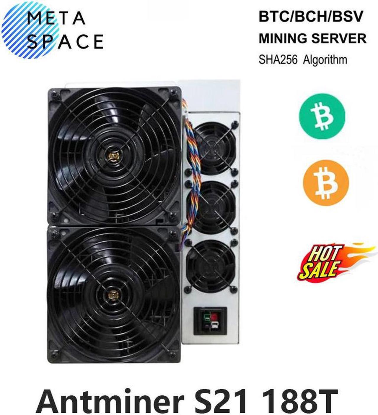 New Bitmain Antminer S21 188TH/s 3290W BTC Bitcoin Miner Asic Miner BCH BTC Miner include PSU in Stock Best Profitable Bitcoin Miner Better Than Antminer S19 Pro S19 T19 S19K Pro S19XP