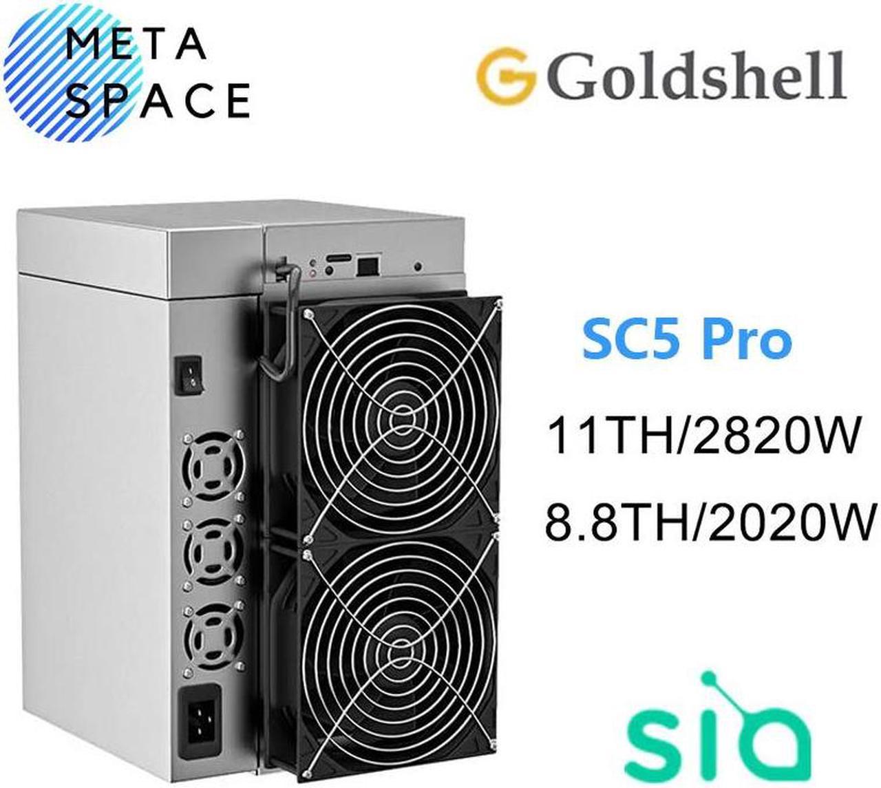 New Gold shell SC5 PRO 11TH/8.8TH Dual Model 2820W Miner SC Coin Miner Gold-shell SC5PRO Siacoin Crypto Mining Machine Sia Miner Asic Miner Better Than Gold-shell SC LITE SC BOX