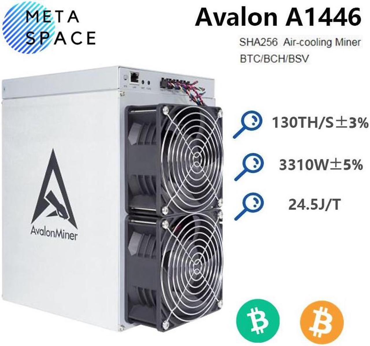 New Avalon Miner A1446 130Th/s 3310W Crypto Bitcoin Mining Avalon A1446 BTC Asic Miner BTC Mining Than Avalon A1346 A1246 A1166