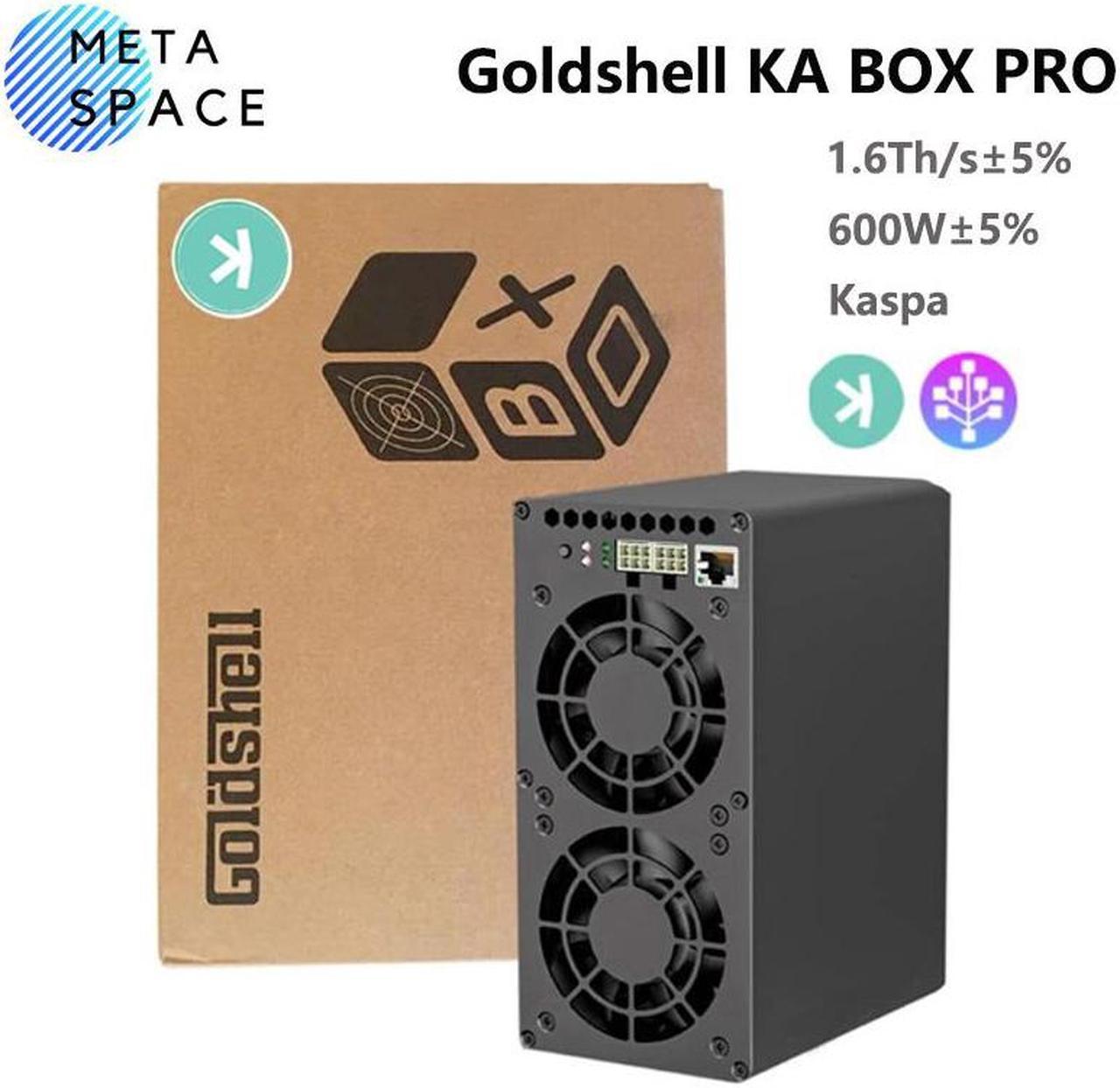 New Gold shell KA BOX Pro 1.6Th/s Kaspa Miner 600W Without PSU KAS Crypto Mining Machine Kaspa Rig Asic Miner Gold-shell KAS Miner Box Silent Miner box