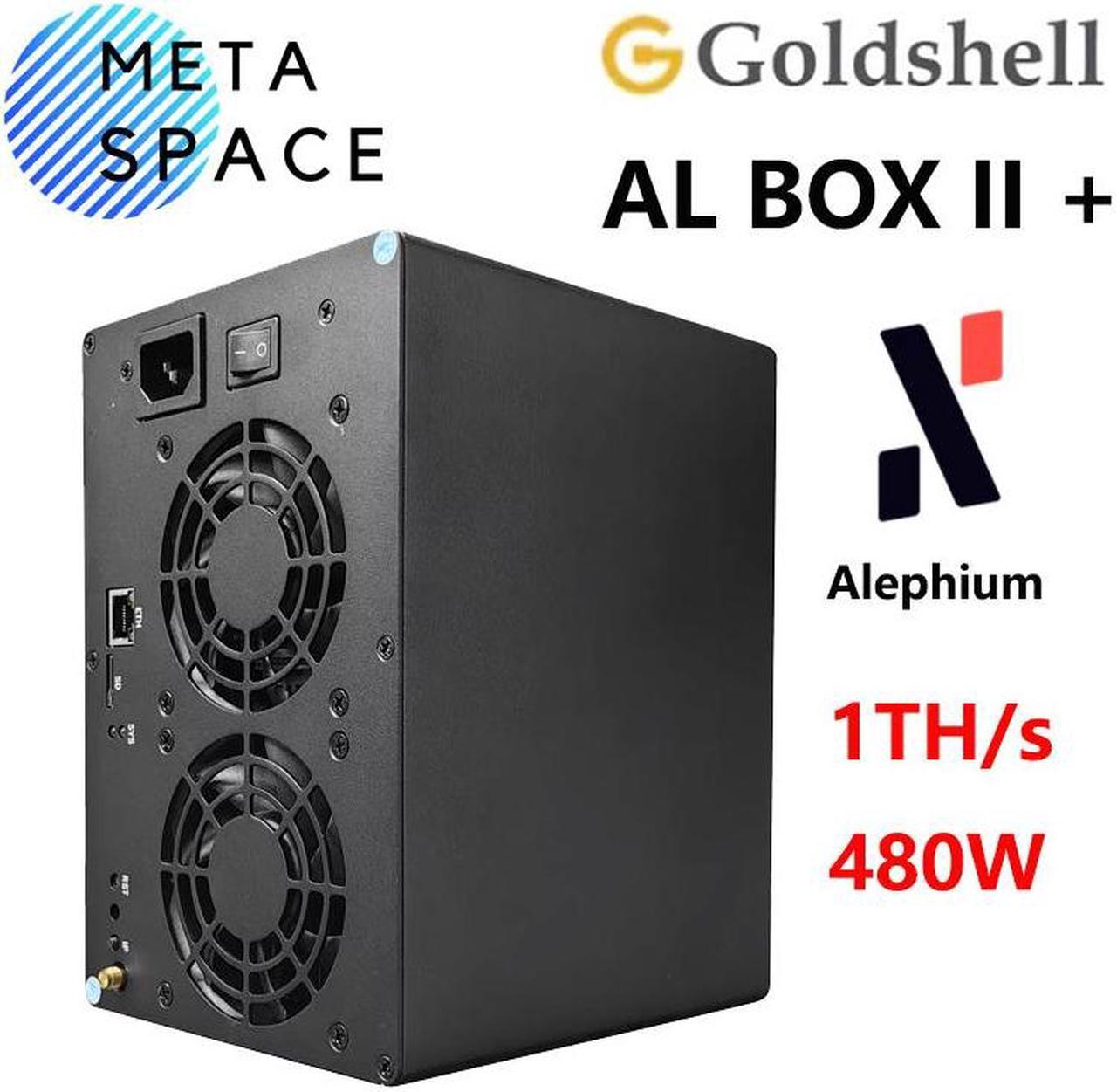 New Gold-shell AL Box II Plus 1TH/s 480W ALPH Miner ALEPHIUM Mining With PSU gold-shell AL-BOX II + Miner ALPH Gold-shell ALPH Box