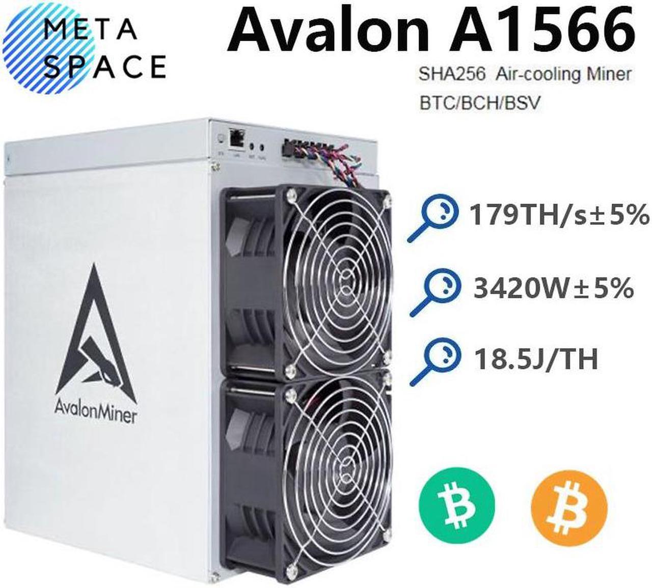 New Avalon A1566 179TH/s 3240W Bitcoin Miner SHA-256 Avalon Miner A1566 Crypto Bitcoin Mining Avalon BTC Miner Than Antminer S21 Avalon A1466 A1446 A1346