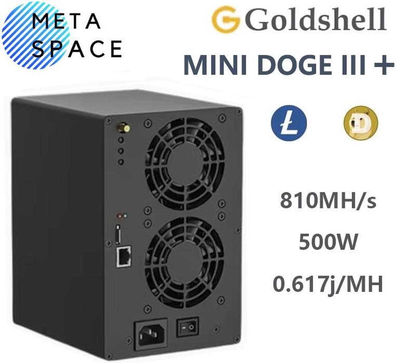 New Gold-shell Mini DOGE III Plus LTC&Doge Coin Miner 810MH/S 500W Dogecoin Miner LTC Miner Mini doge 3 Plus doge Miner Home box