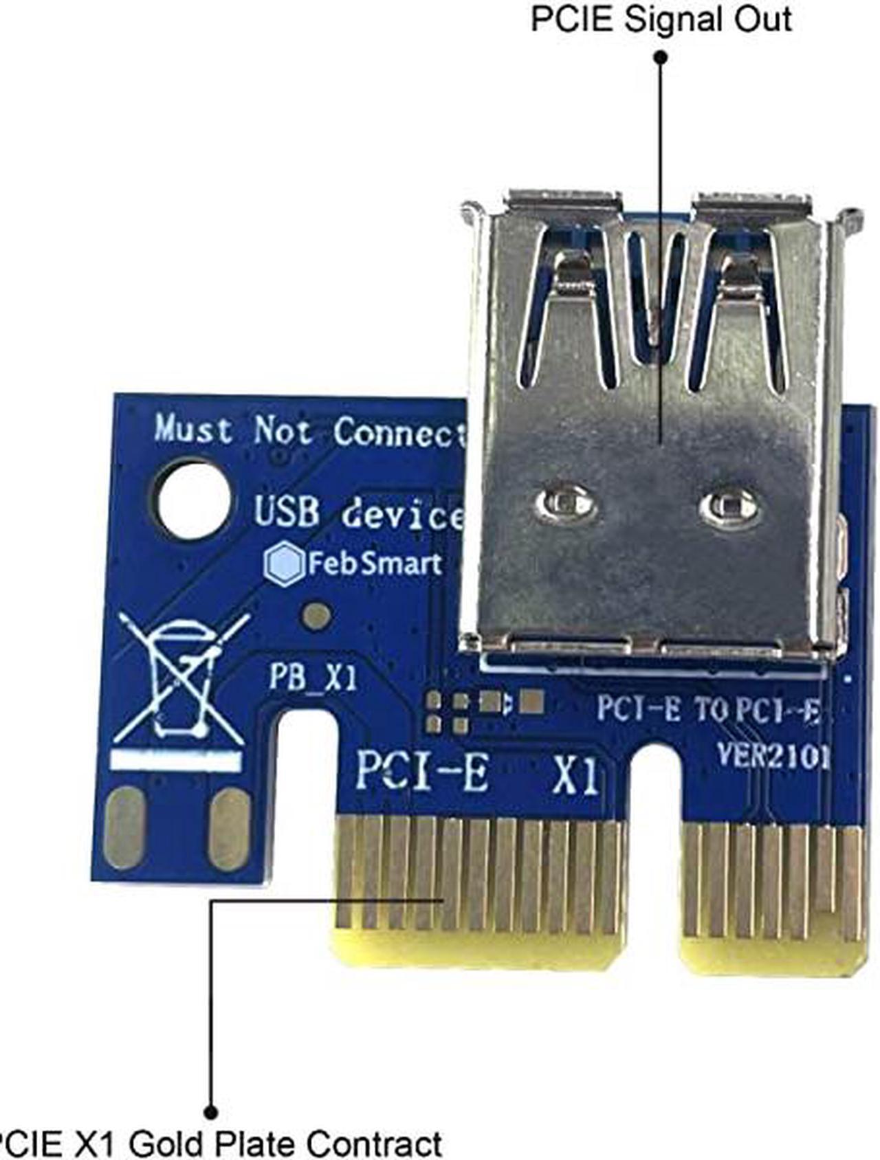 Alt view image 5 of 7 - The 12 Pack PCI-E Riser for BitcoinLitecoin ETH Coin Ubit Mining Dedicated Graphics Card PCI-E Riser 1X to 16X Riser Card 164P / 60cm USB 3.0 Extension Cable & MOLEX to SATA Power Cable (VER006c)