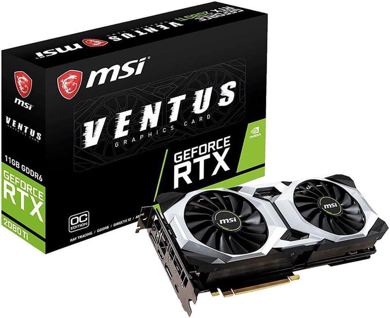 Alt view image 3 of 4 - MSI GeForce RTX 2080 Ti 11GB GDDR6 PCI Express 3.0 x16 SLI Support Video Card RTX 2080 Ti VENTUS 11G OCV1