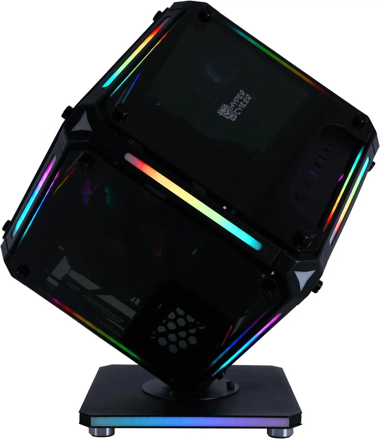 Alt view image 3 of 6 - HyperCubic Gaming PC - Intel Core i5-12400F (2.5GHz), NVIDIA GeForce RTX 3080, DDR4-3200 RGB 16GB, 1TB NVMe M.2 SSD, Windows 11, WiFi, Xtreme VR - OEM