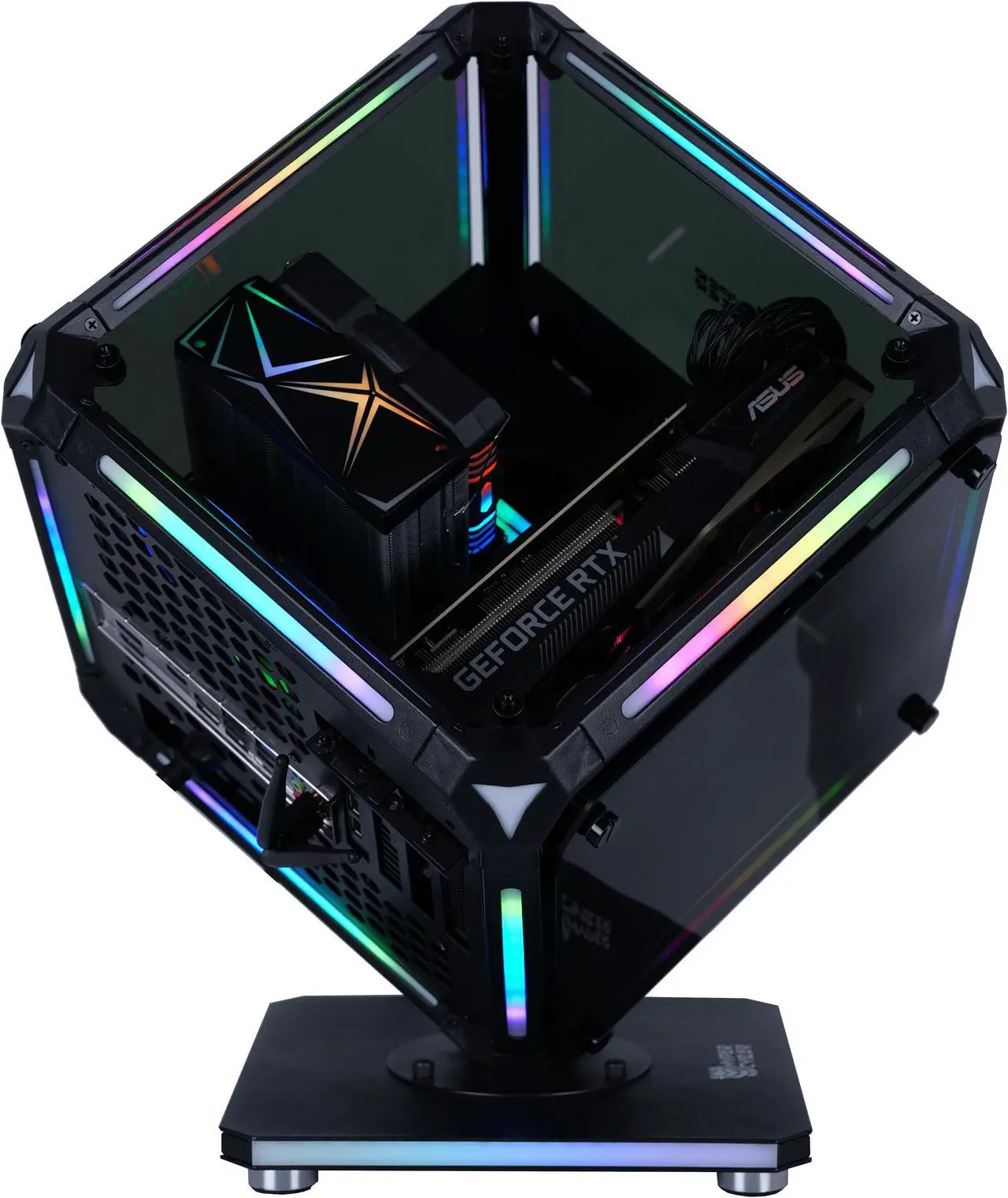Alt view image 2 of 6 - HyperCubic Gaming PC - Intel Core i5-12400F (2.5GHz), NVIDIA GeForce RTX 3080, DDR4-3200 RGB 16GB, 1TB NVMe M.2 SSD, Windows 11, WiFi, Xtreme VR - OEM