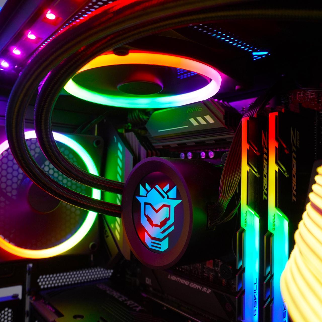 Alt view image 6 of 6 - HyperFury Gaming PC - AMD Ryzen 5 5500 (3.6GHz), NVIDIA GeForce RTX 3070, DDR4-3200 RGB 16GB, 2TB NVMe M.2 SSD, Windows 11, WiFi, Xtreme VR - OEM