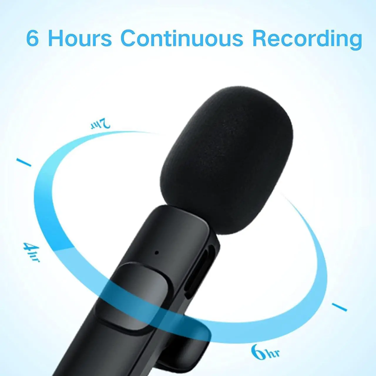 Alt view image 6 of 6 - Wireless Lavalier Microphone Compatible with iPhone iPad, Lapel Clip-on Mic for Phone Video Recording TikTok YouTube Live Stream Vlog(NO App/Bluetooth Needed)