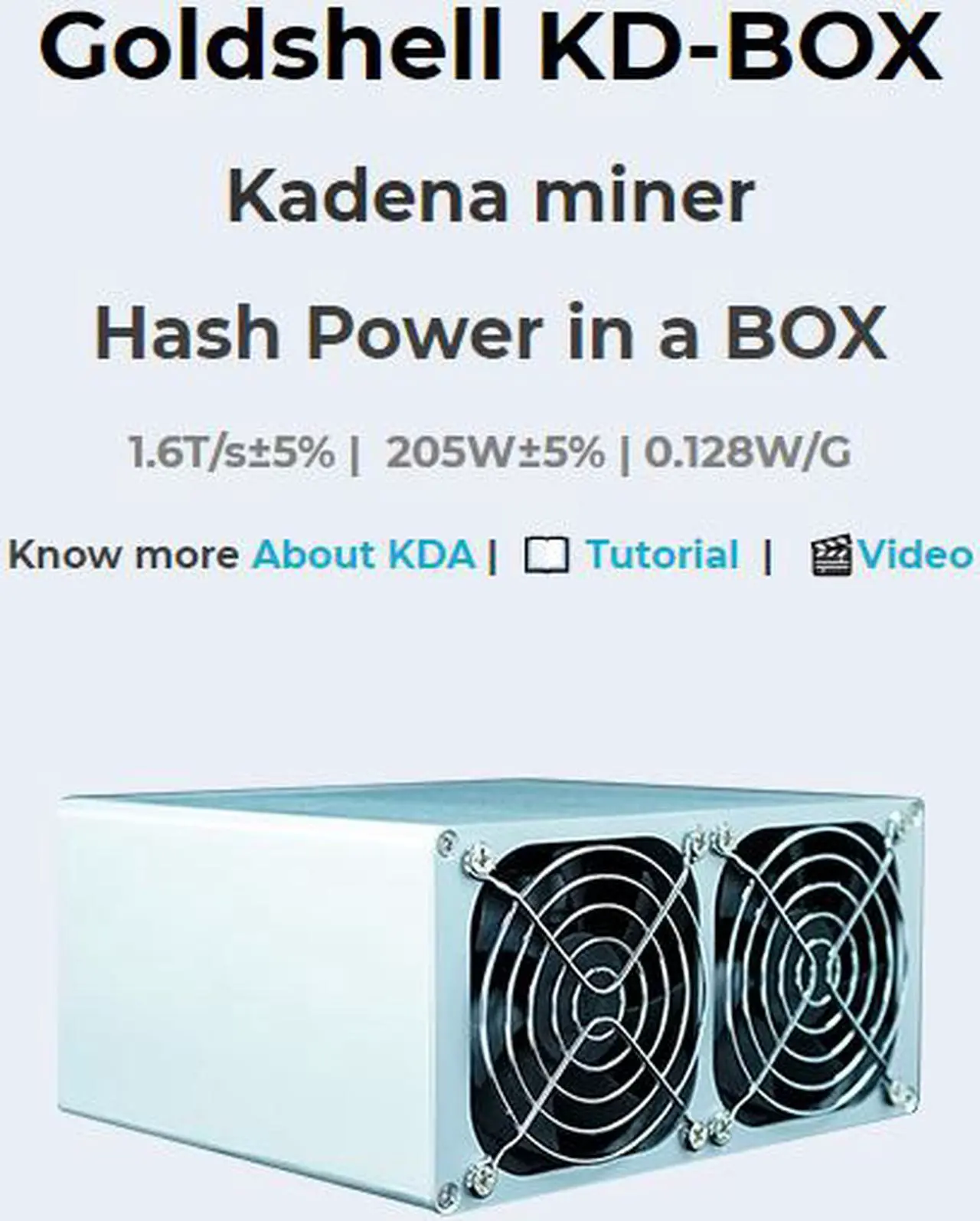 Alt view image 4 of 6 - Goldshell KD-BOX 1600GH/S(without psu)BOX& KDA Mining Machine Low noise Small&simple Home Mining Home Riching new