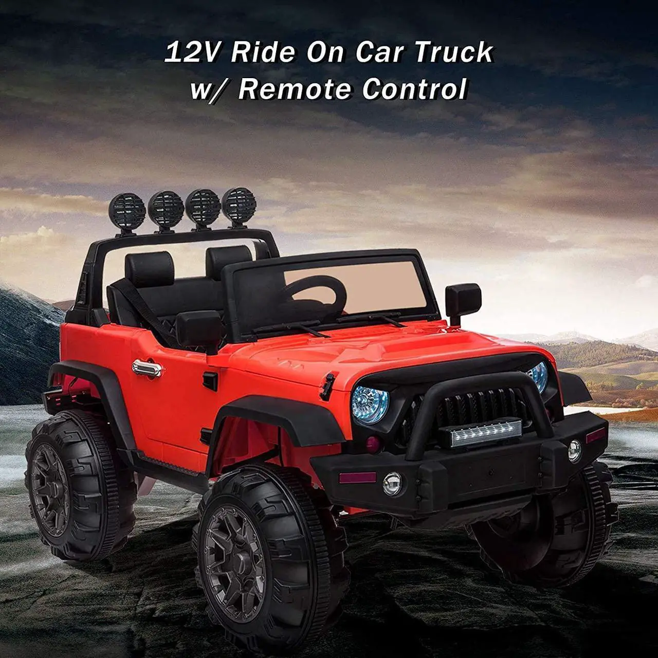 Alt view image 6 of 7 - 12V Kids Electric Truck Car With Remote Control Pink