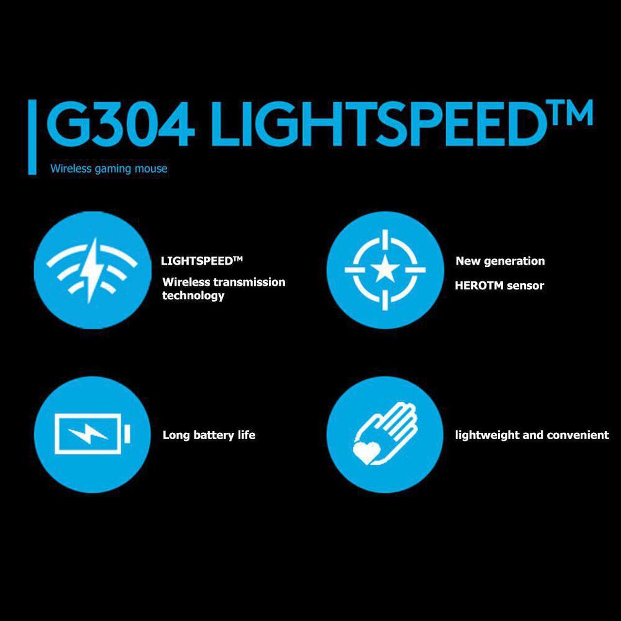 Alt view image 4 of 5 - Logitech G304 LIGHTSPEED Gaming Mouse 2.4G Wireless HERO Sensor 12000DPI Optical Computer Mouse Gamer Mice For Desktop Laptop