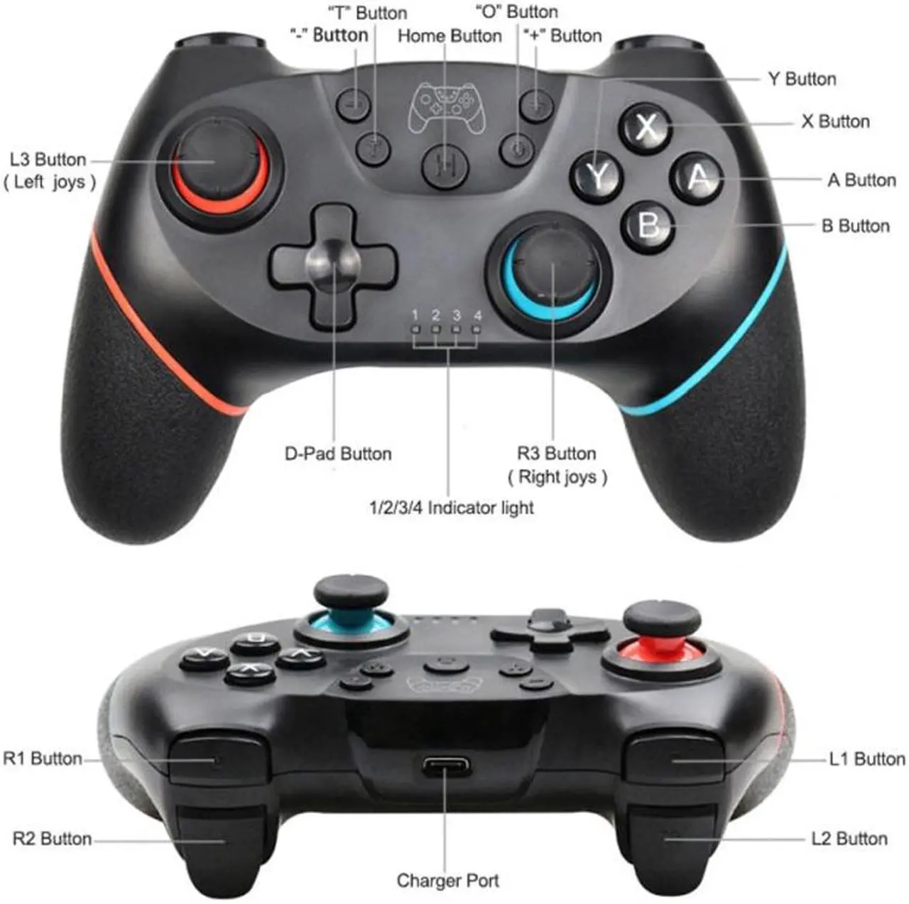 Alt view image 7 of 7 - Bluetooth Controller For Switch Pro NS-Switch Pro Game Console Gamepad Controller For Nintendo Switch