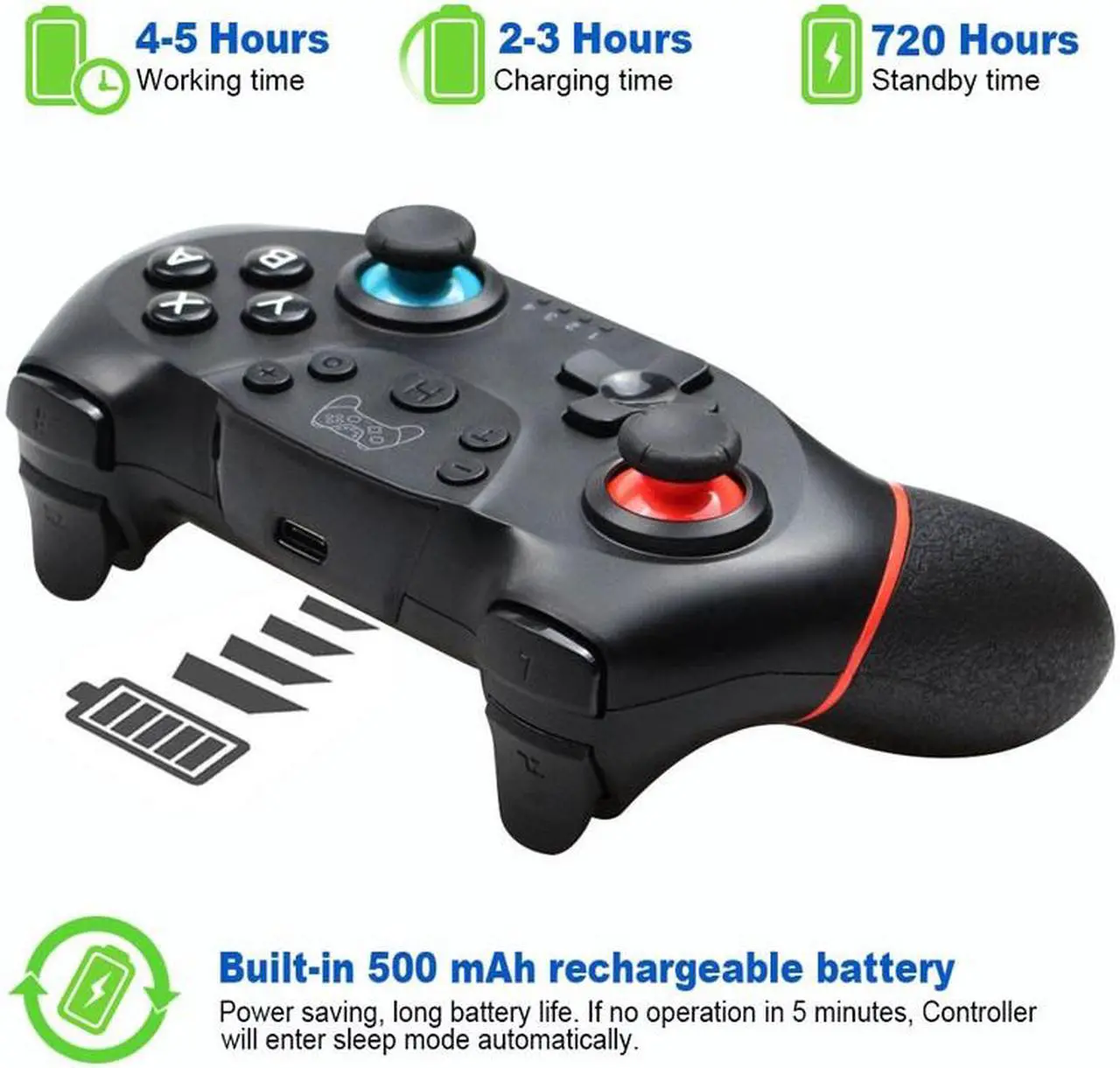 Alt view image 4 of 7 - Bluetooth Controller For Switch Pro NS-Switch Pro Game Console Gamepad Controller For Nintendo Switch
