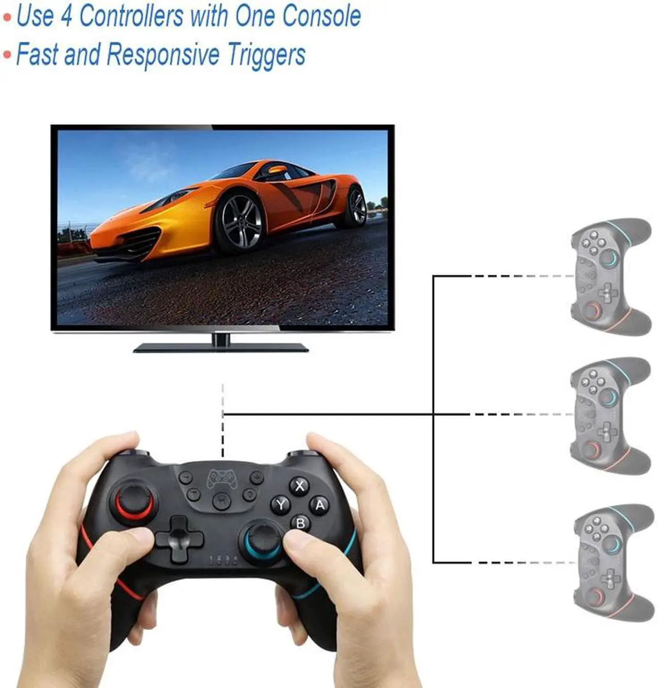 Alt view image 6 of 7 - Bluetooth Controller For Switch Pro NS-Switch Pro Game Console Gamepad Controller For Nintendo Switch