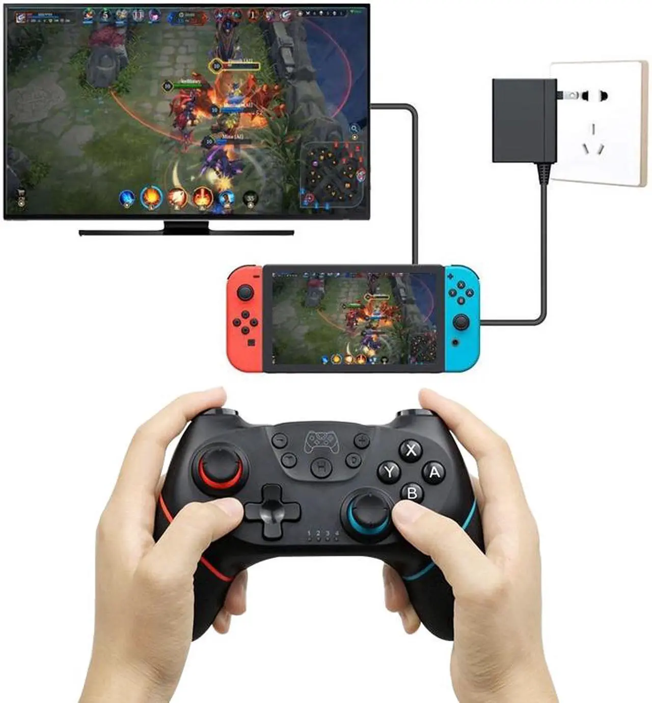 Alt view image 3 of 7 - Bluetooth Controller For Switch Pro NS-Switch Pro Game Console Gamepad Controller For Nintendo Switch