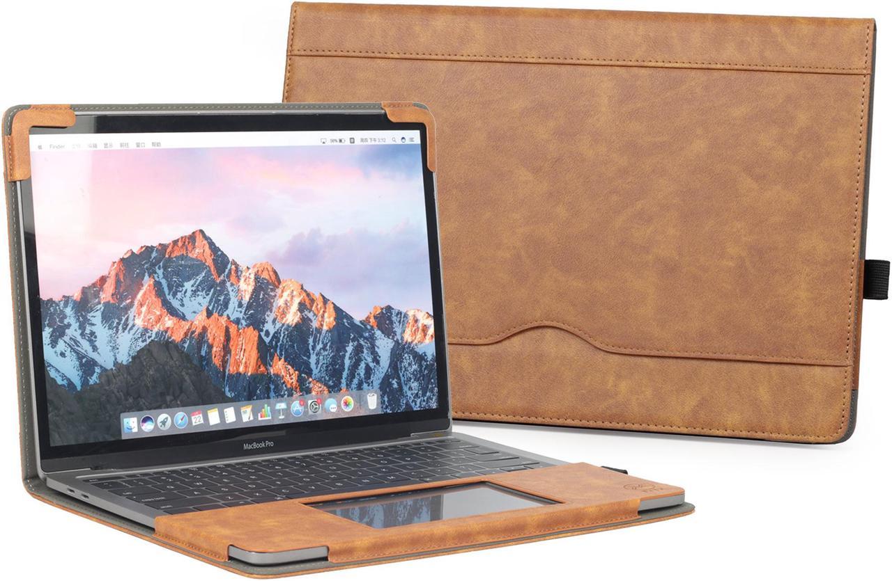 TYTX MacBook Air Leather Case 13 Inch 2020 2019 2018 (A2337 A2179 A1932) Laptop Sleeve Protective Folio Book Cover (New MacBook Air 13", Light Brown)