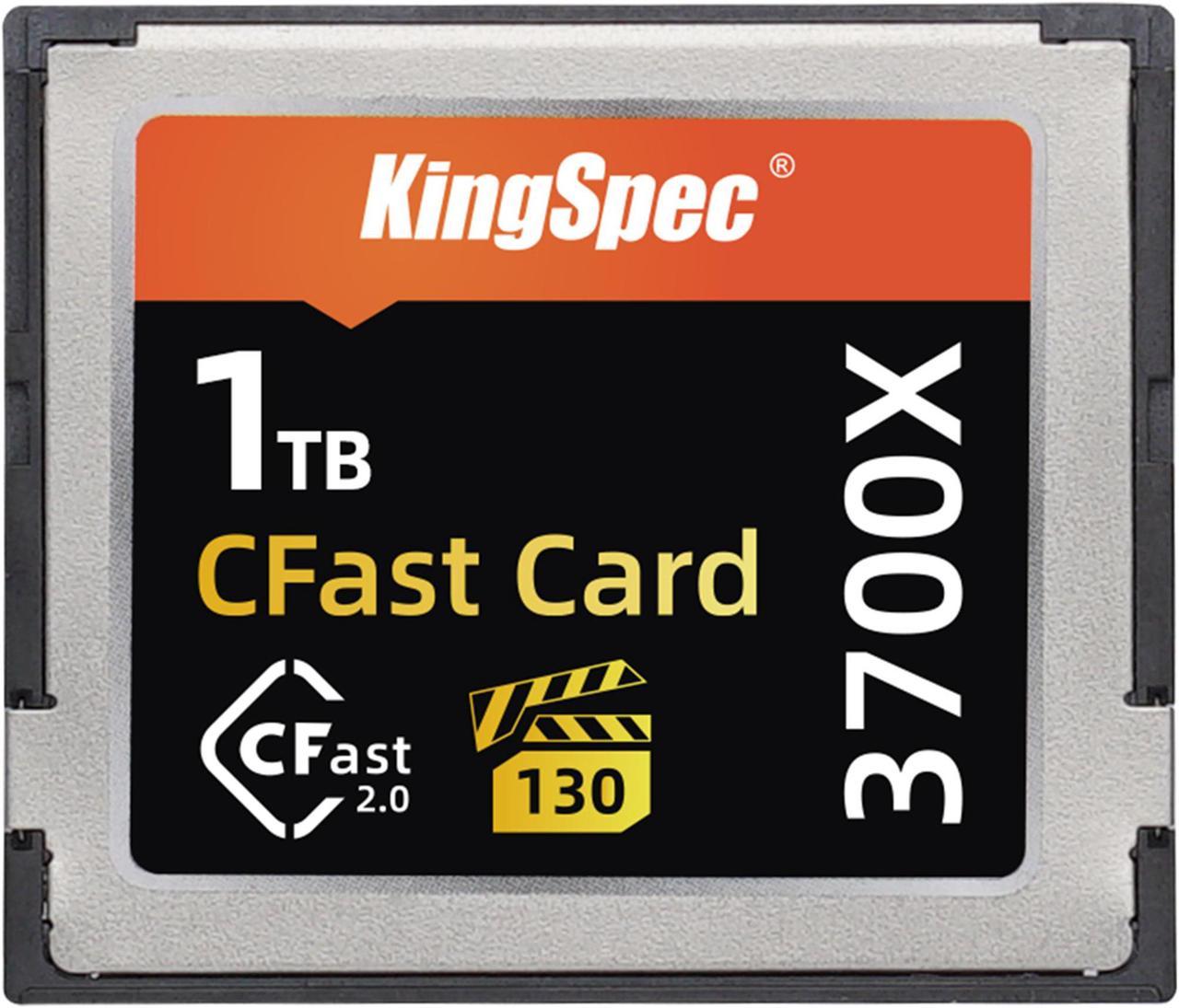 KingSpec CFast 2.0 Memory Card 1TB  Media Storage Camera Card VPG130 3700X (up to 550MB/s Read) for Filmmaker Content Creator