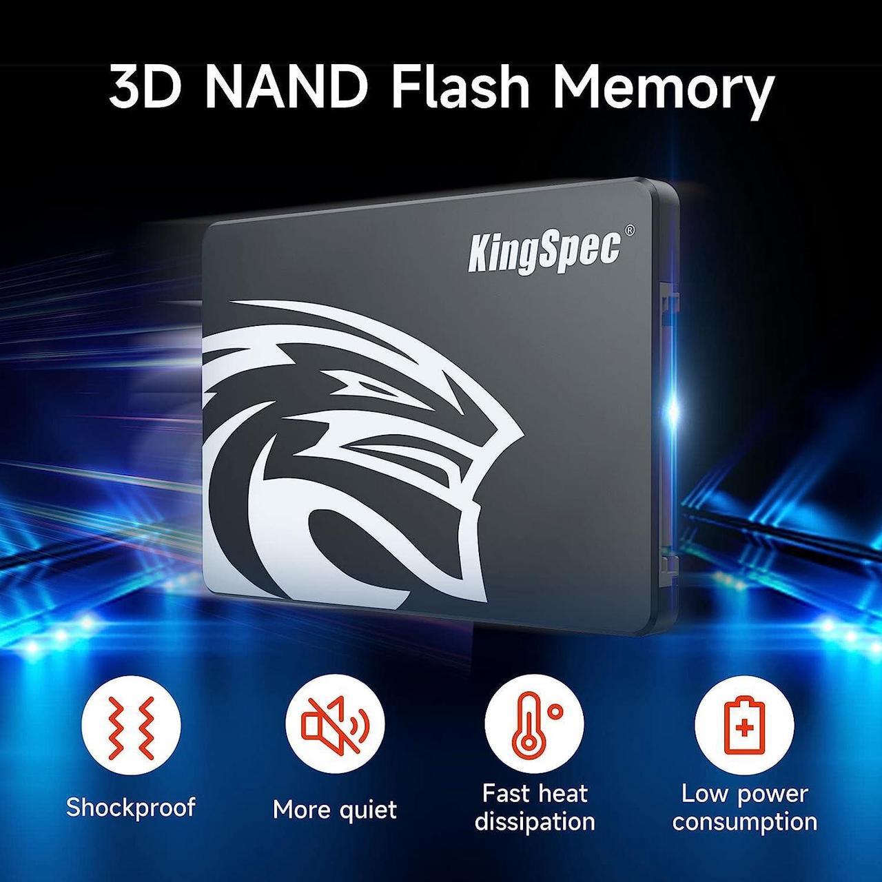 Alt view image 4 of 7 - KingSpec SSD 256GB Internal Solid State Drive 2.5 Inch SATA III NAND Flash Data Storage PC laptop Desktop Transfer