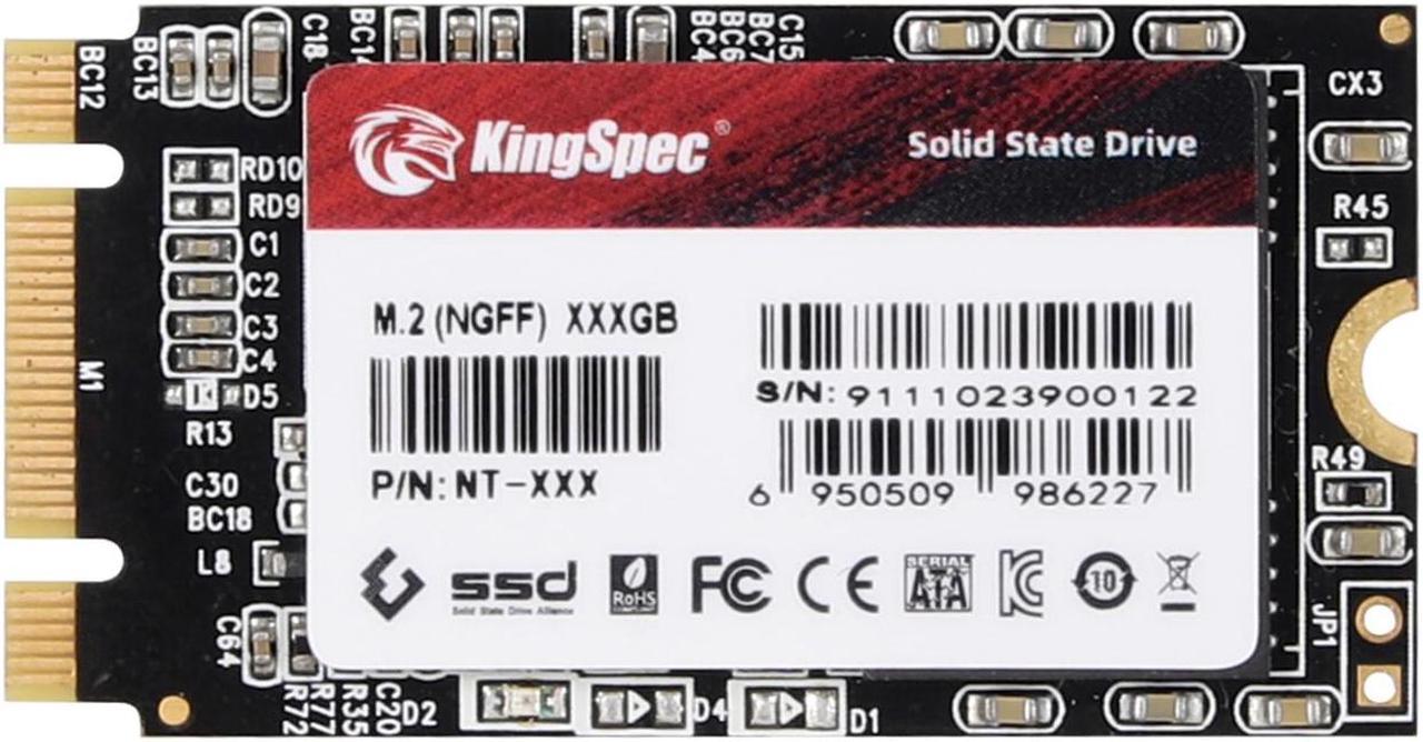 KingSpec M.2 SATA 2242 SSD Internal Solid State Drive 2TB ROM High-Performance Hard Drives Computer Disk Data Storage NAND Flash PC Desktop Laptop