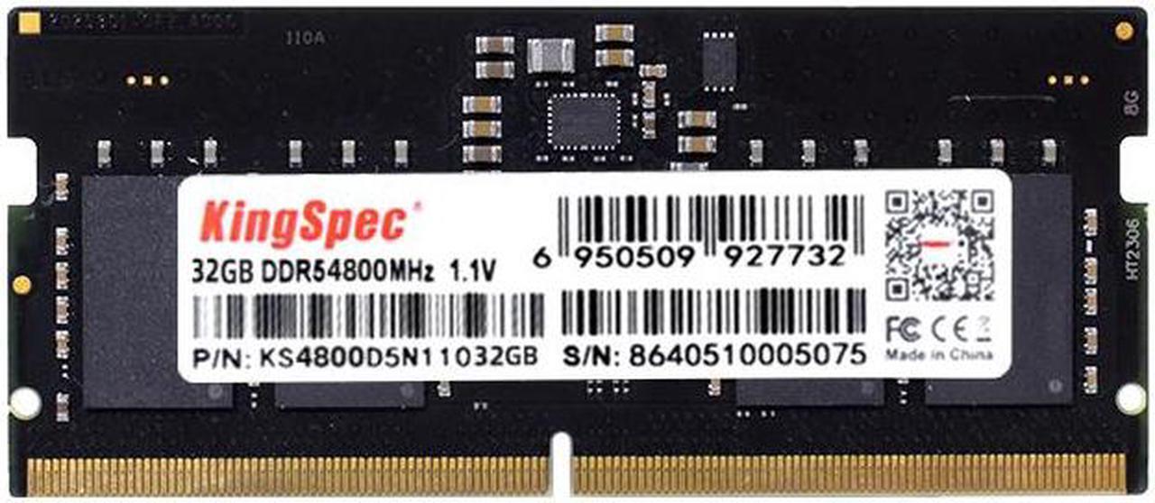 Main image of KingSpec 32GB 262-Pin DDR5 SO-DIMM Laptop RAM 4800 (PC5 38400) Notebook Memory