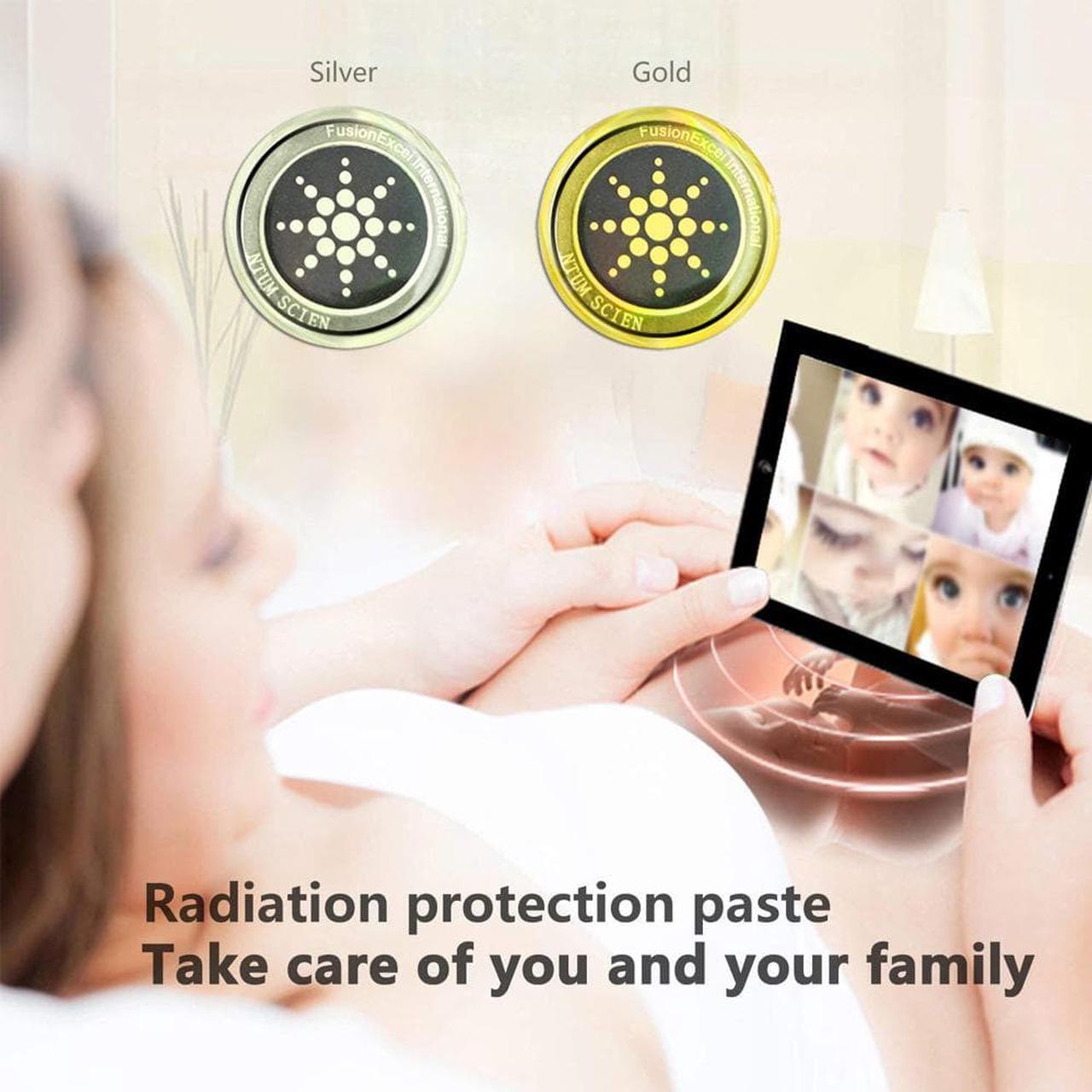 Alt view image 2 of 6 - 6pcs Quantum Shield Sticker Mobile Phone Sticker For Cell Phone Anti Radiation Protection from EMF Fusion Excel Anti-Radiation Gold