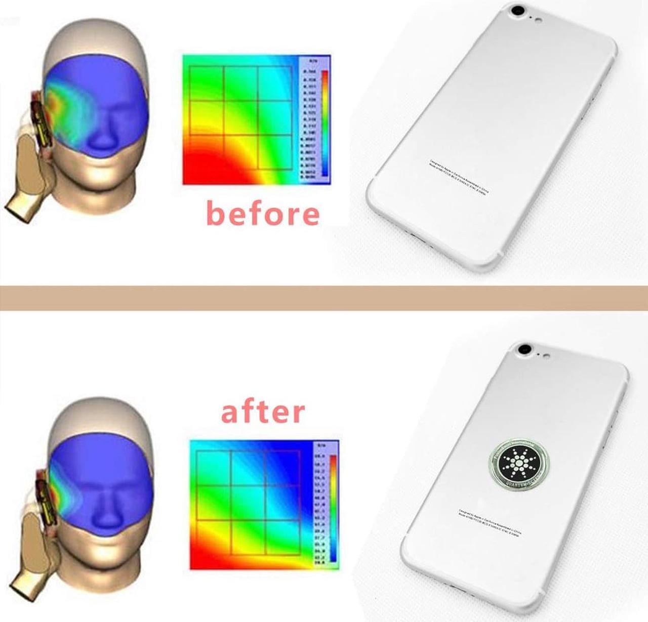 Alt view image 3 of 6 - 6pcs Quantum Shield Sticker Mobile Phone Sticker For Cell Phone Anti Radiation Protection from EMF Fusion Excel Anti-Radiation Gold