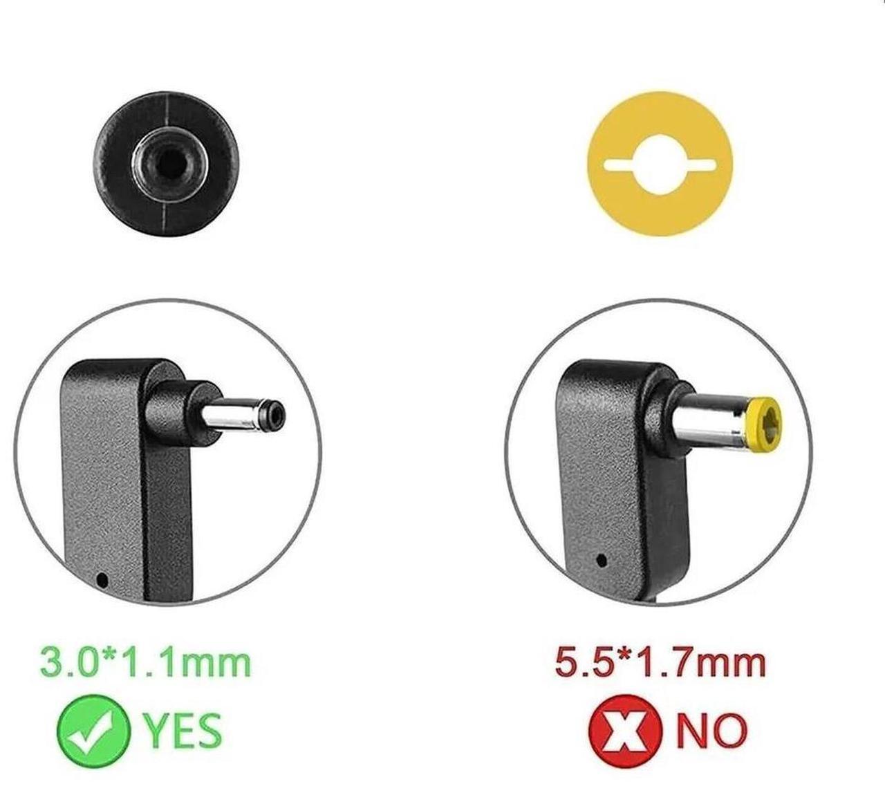Alt view image 2 of 4 - 65W Charger for Acer Chromebook 15 CB5-571 CB5-571-C09S Laptop AC Power Supply Adapter Cord