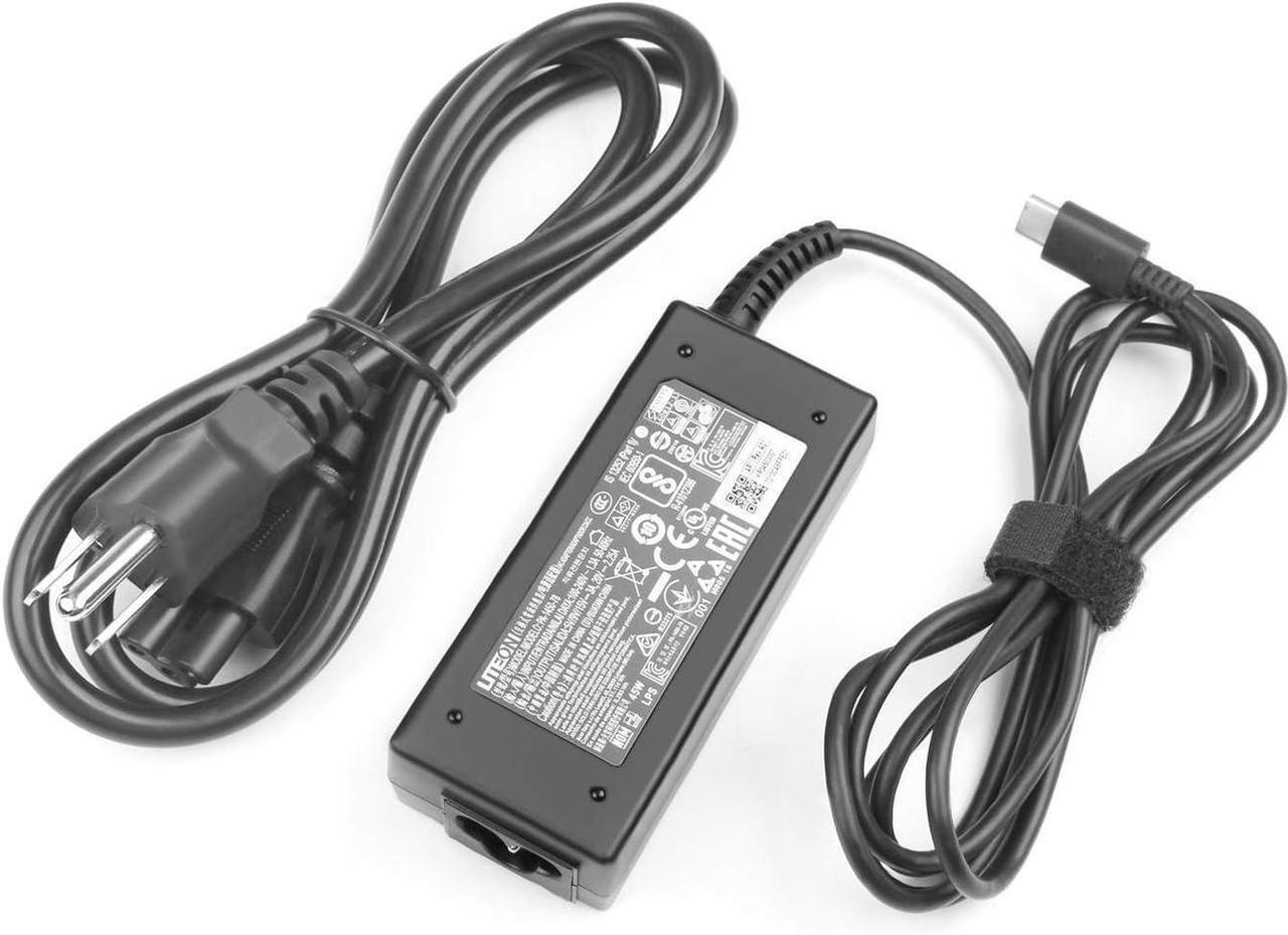 Alt view image 6 of 7 - 45W USB-C Charger for Acer Chromebook Spin 15 CP315-1HT CP315-1HT-C4WQ N17Q9 Laptop PA-1450-78 20V 2.25A Power Supply Adapter cord