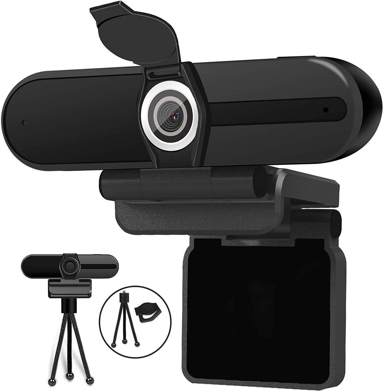 4K Webcam, Webcam 8MP HD Computer Camera with Microphone, Pro Streaming Web Camera with Privacy Shutter and Tripod, Desktop Laptop USB Webcams