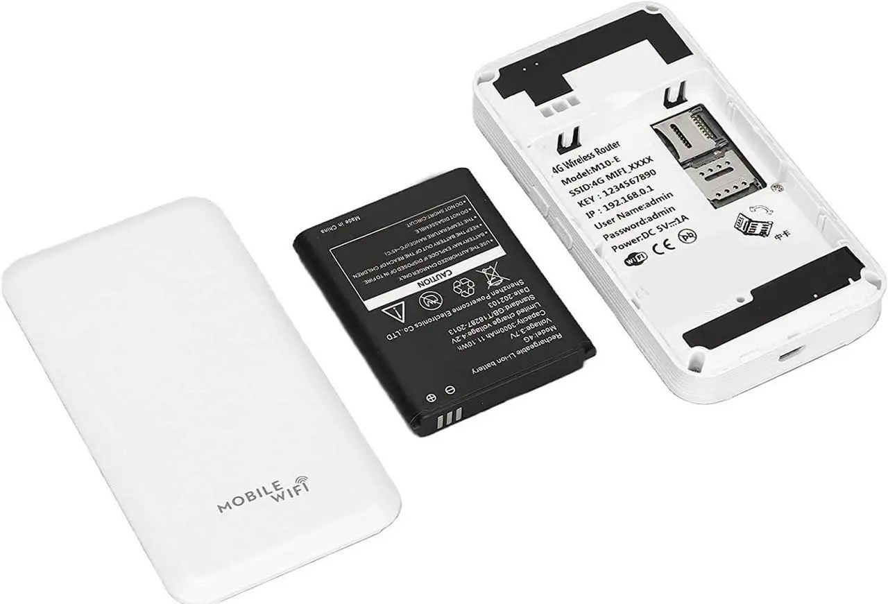 Alt view image 6 of 7 - 4G LTE Mobile Hotspot, Pocket Portable Router, 150 Mbps WiFi Network Wireless Router for Desktop, Laptop, Tablet, Mobile Phone(M10-e)