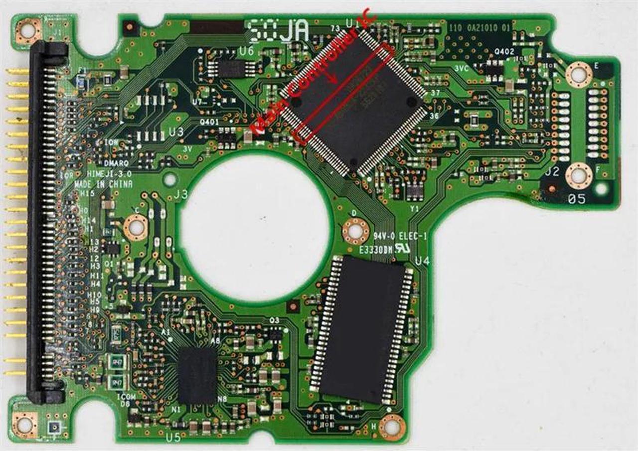 Alt view image 2 of 4 - HDD PCB 320 0A21010 01 , 110 0A21010 01  / IC: 0A26729 / HTS541060G9AT00,HTS541040G9AT00,HTS541080G9AT