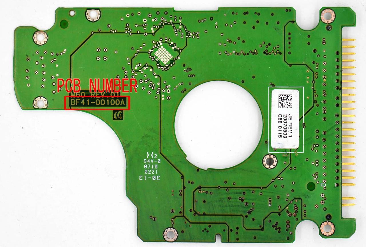 Alt view image 3 of 3 - HM120JC / CNG 120G 2.5 inch IDE  hard disk circuit board :  BF41-00100A M60 REV.01