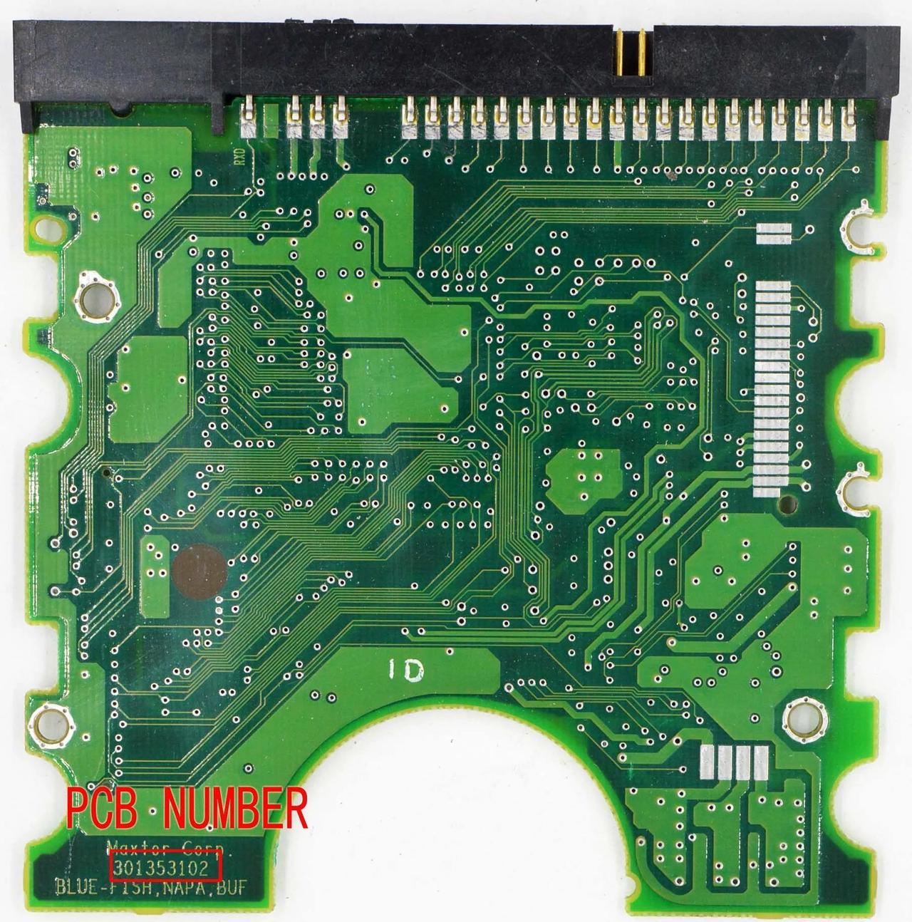 Alt view image 2 of 2 - IDE Hard disk circuit board BOARD NUMBER:  301353102 /MAIN CONTROLLER IC : 040104200