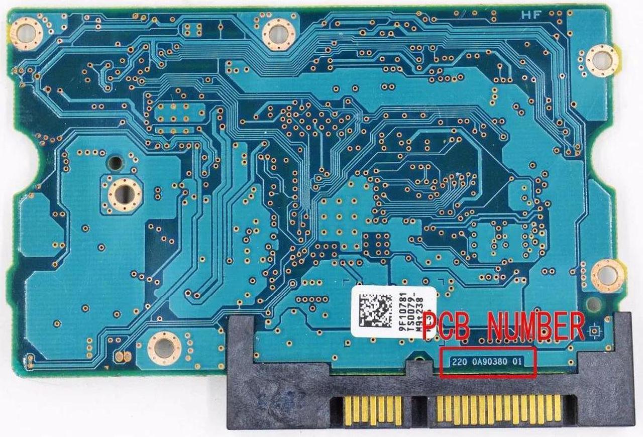 Alt view image 3 of 3 - HDD PCB / 220 0A90380 01 , 110 0A90380 01 / Stickers: 9F10781 , 0J24069 , 9F10779 / DT01ABA300 , DT01ABA200