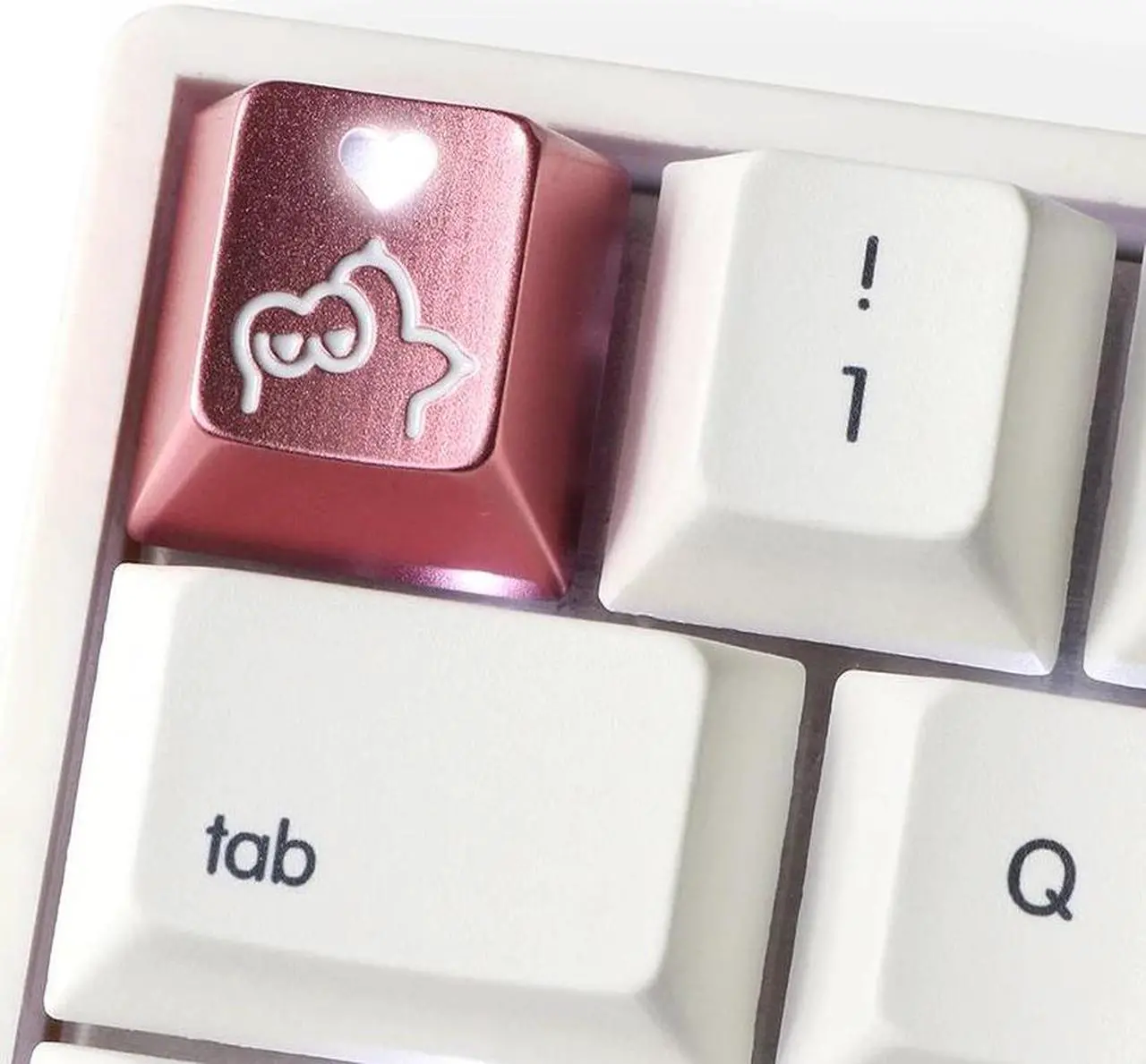 Alt view image 4 of 6 - 1 pc Cat Paw Mechanical Keyboard Keycap Aluminum Alloy CNC Anod Metal Transparent Backlit Cherry Profile ESC Personality Game PC