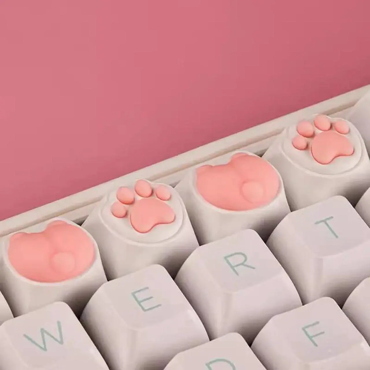 Alt view image 3 of 6 - 1 Piece Cat's Paw Ass Keycap PC And Silica Gel Cute Key Cap For MX Switch Mechanical Keyboard