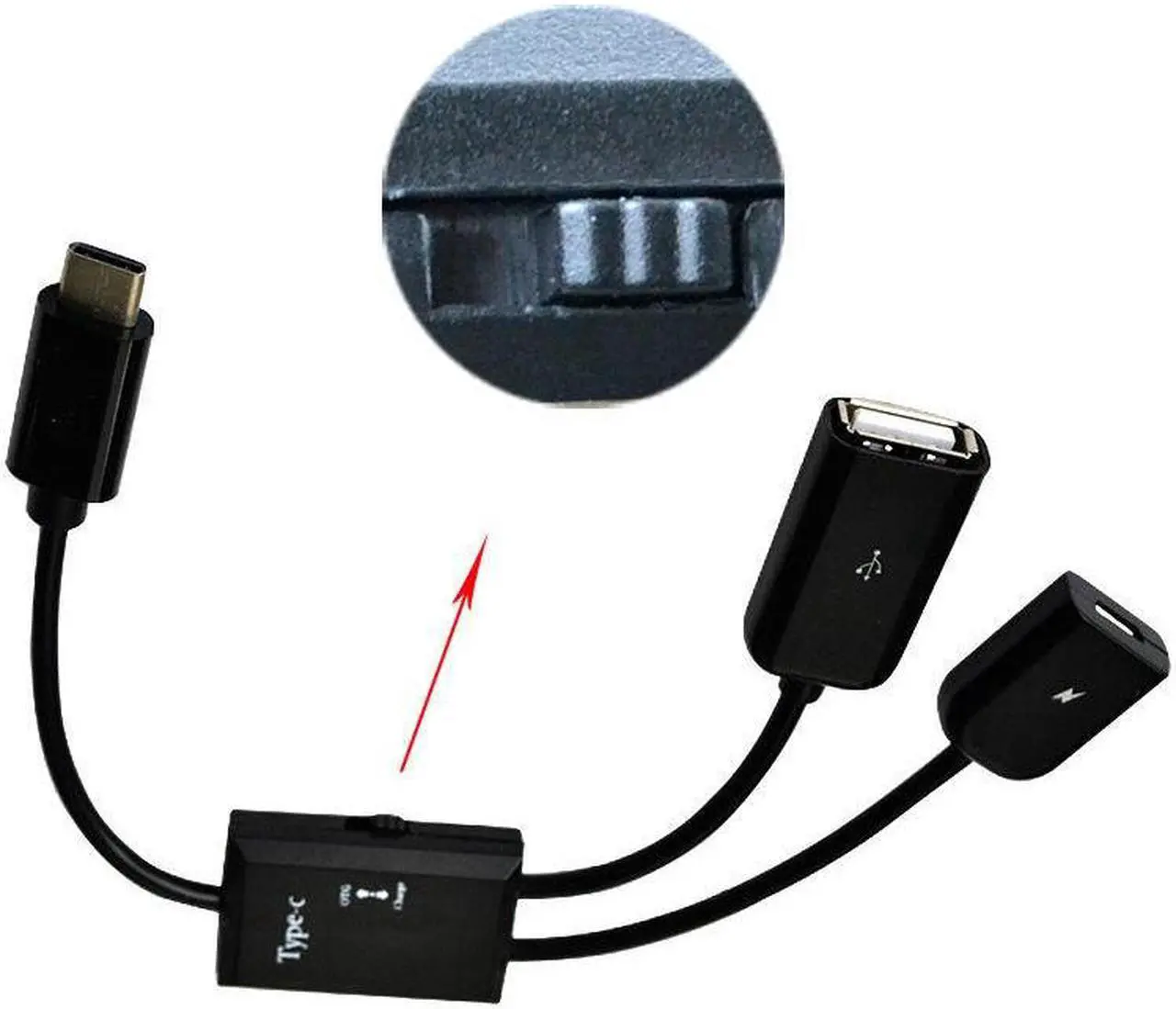 Alt view image 2 of 5 - Type-C OTG data cable conversion USB port Multi-head HUB