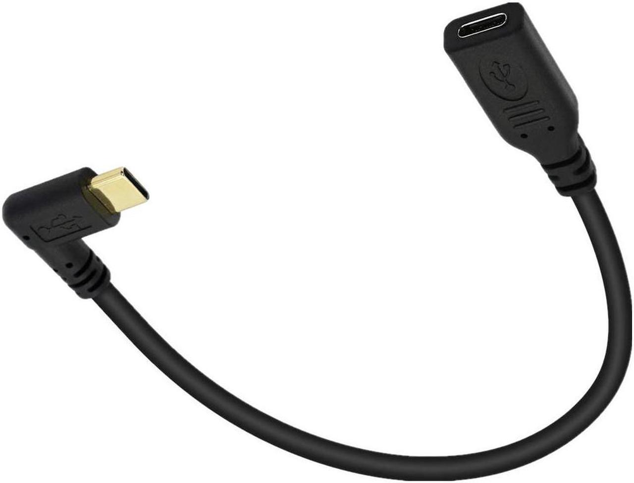 Alt view image 3 of 5 - 6-core gold plated USB2.0 version 3.1 Type-C Extension cable Male/Female Data extension cable 90-degree elbow USB-C cable