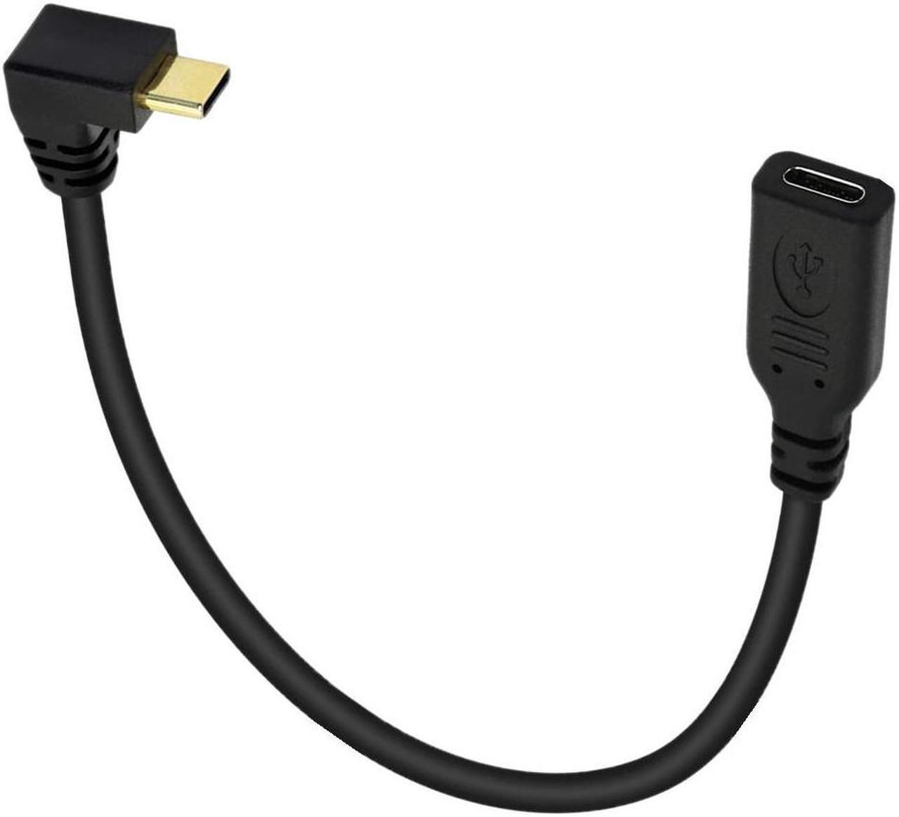 Alt view image 4 of 5 - 6-core gold plated USB2.0 version 3.1 Type-C Extension cable Male/Female Data extension cable 90-degree elbow USB-C cable