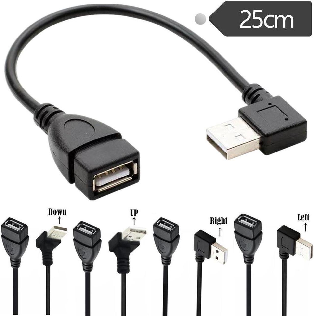 Main image of USB cable 90-degree elbow Male to female extension cable USB 2.0A male elbow AM/AF data cable