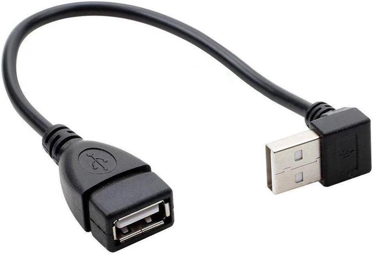 Alt view image 5 of 5 - USB cable 90-degree elbow Male to female extension cable USB 2.0A male elbow AM/AF data cable