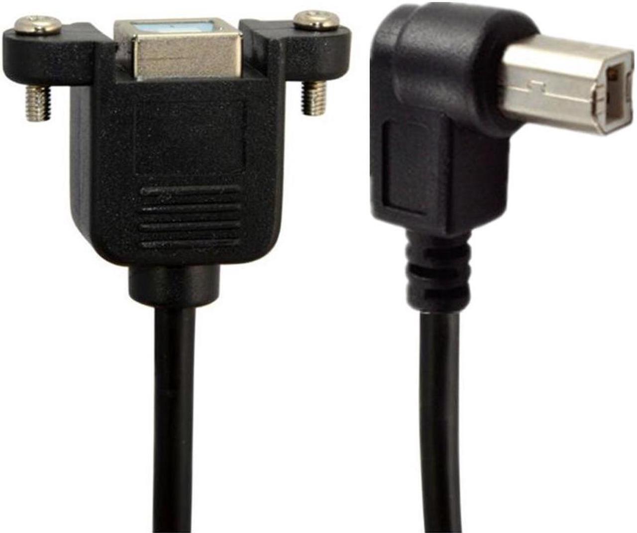 Alt view image 4 of 5 - 0.5 m elbow USB-B extension cable USB print port Extension cable Print extension cable Male to female panel cable