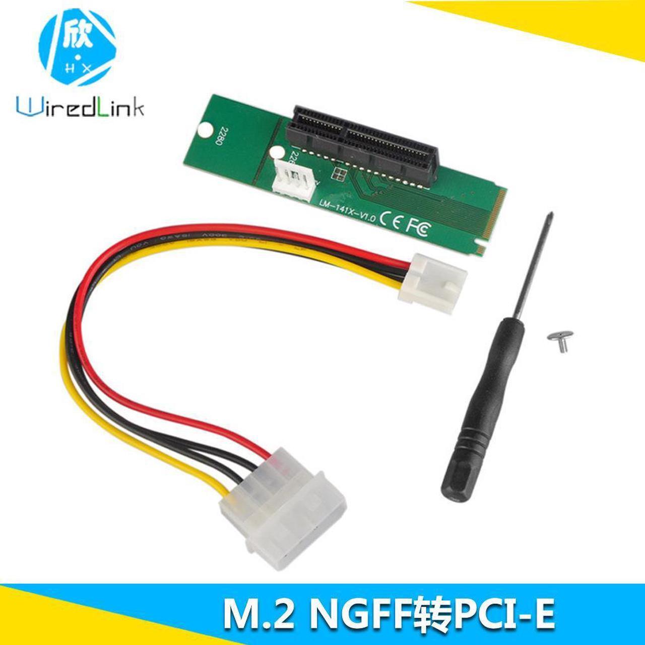 Main image of WiredLink m.2 ngff to PCI-E adapter port M2 to PCIE card X4 extension cable