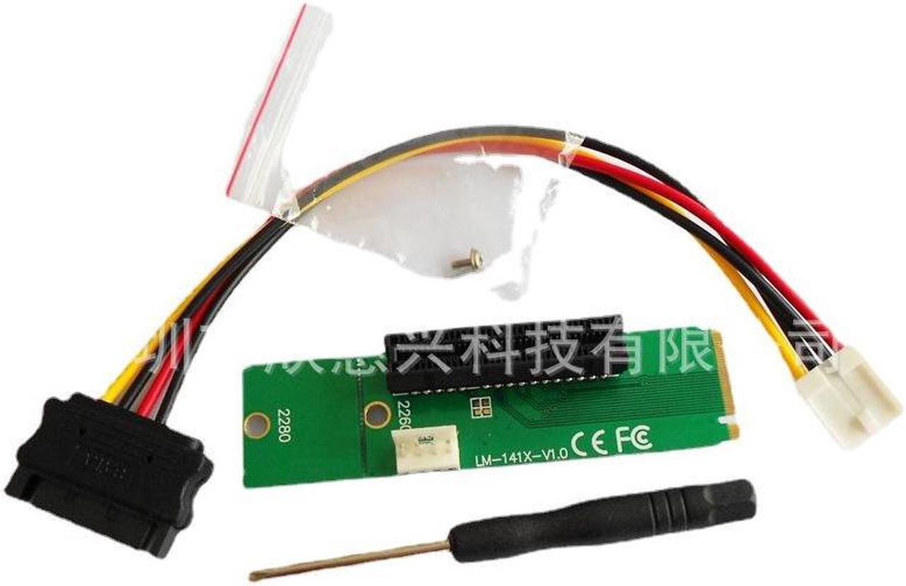 Alt view image 3 of 5 - WiredLink m.2 ngff to PCI-E adapter port M2 to PCIE card X4 extension cable