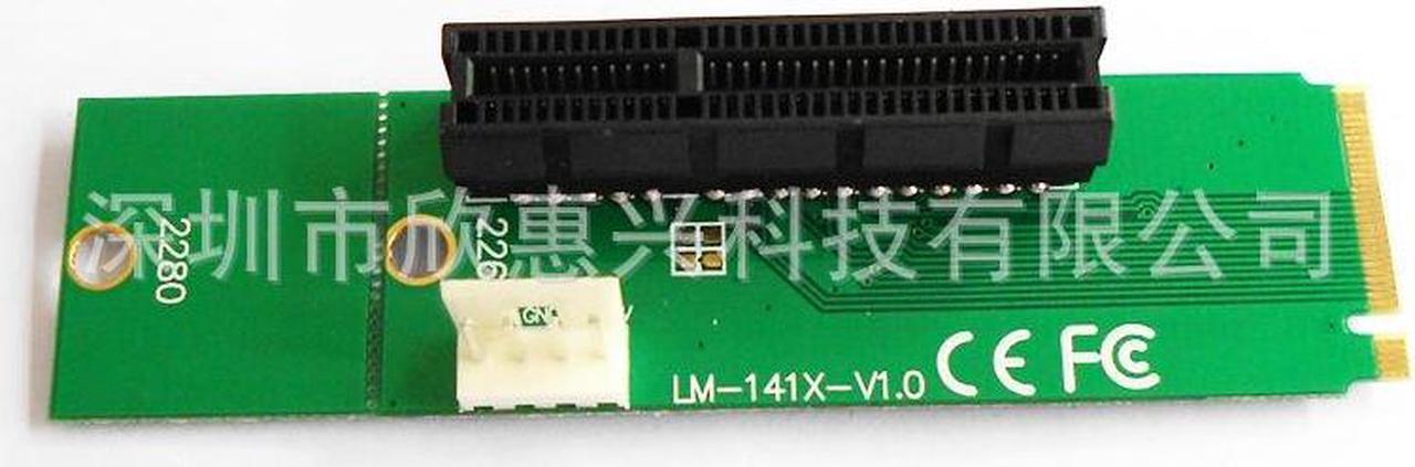 Alt view image 2 of 5 - WiredLink m.2 ngff to PCI-E adapter port M2 to PCIE card X4 extension cable