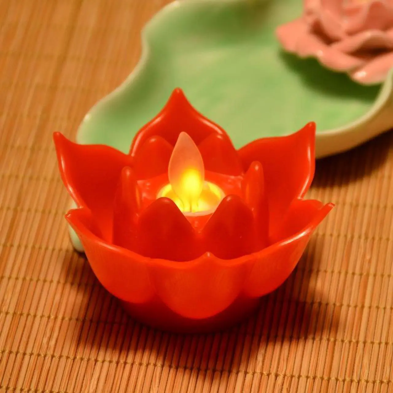 Alt view image 2 of 5 - 1 Pcs Lotus electronic Buddha lamp simulation flame led simulation candle lamp household Buddha lamp rocking lotus lamp